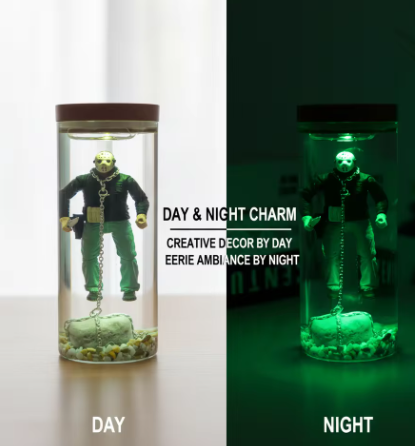 New Desktop Ornaments Glowing Underwater Monster Lamp Jason Voorhees Horror Movie Resin Decoration Figures Gift Home Accessory