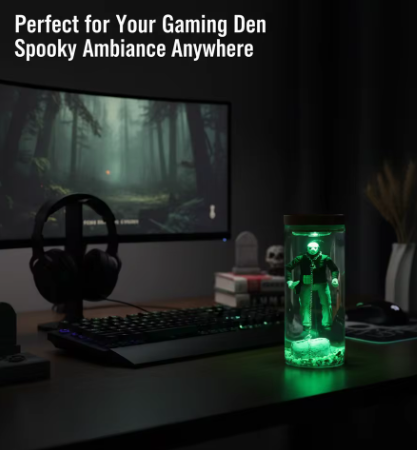 New Desktop Ornaments Glowing Underwater Monster Lamp Jason Voorhees Horror Movie Resin Decoration Figures Gift Home Accessory
