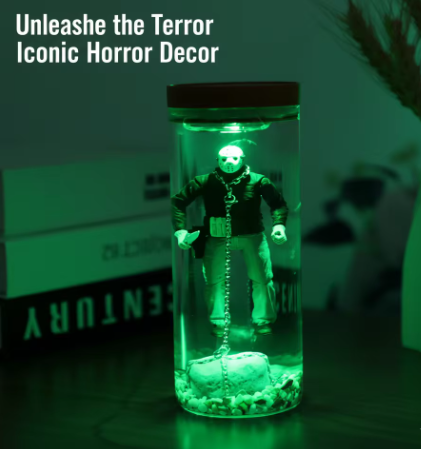 New Desktop Ornaments Glowing Underwater Monster Lamp Jason Voorhees Horror Movie Resin Decoration Figures Gift Home Accessory